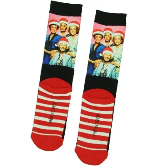 The Golden Girls Socks Christmas Holiday Sublimated Crew Socks 1 Pair Multicoloured image {1}