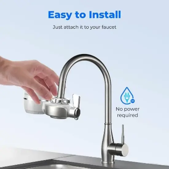 Waterdrop 320gal Faucet Mount Water Filter for Sink Includes Extra FF-01A Filter image {6}
