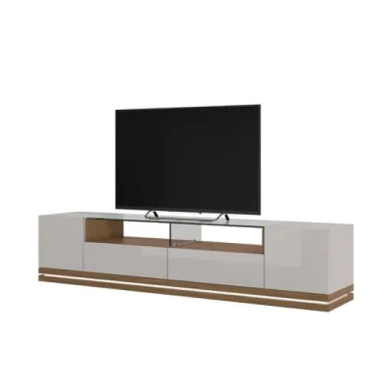 85.43" Vanderbilt TV Stand for TVs up to 70" Off White/Maple Cream - Manhattan Comfort image {4}