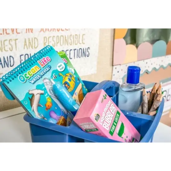 Teacher Created Resources&reg; Slate Blue Plastic Storage Caddy, Pack of 6 image {3}