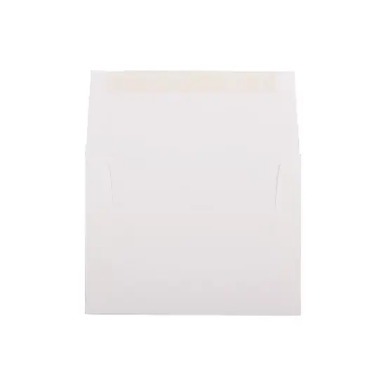 JAM Paper A2 Strathmore Invitation Envelopes 4.375 x 5.75 Bright White Linen 66670I image {1}