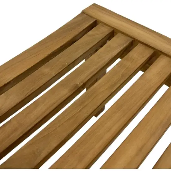 Naples Natural Teak Spa Seating Bench - 47" image {3}