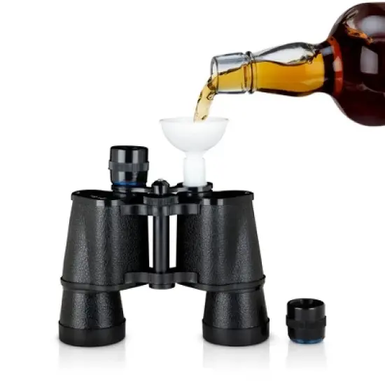 True Binocular Flask - Gameday Hidden Flask -  Secret Alcohol Container - Black Secret Flask 16oz Set of 1 image {9}