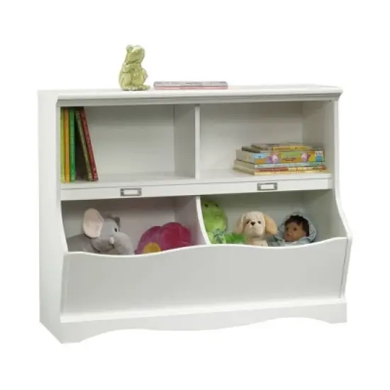 Twin Pogo Bookcase/Footboard Soft White Finish - Sauder image {1}