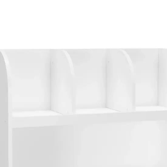 HOMLUX 4-Cube Kids Bookcase Toy Organizer Wooden Storage Bookshelf,White image {8}