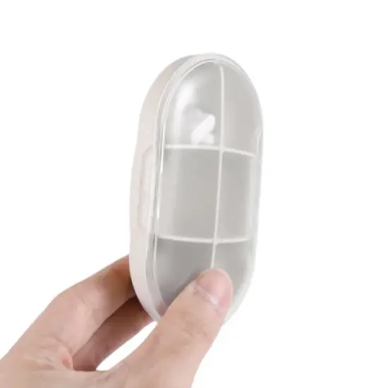 Unique Bargains 6 Compartment Single Layer Pill Case 1 Pc image {4}