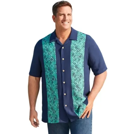 KS Island by KingSize Men's Big & Tall  Printed Rayon Short-Sleeve Shirt image {12}