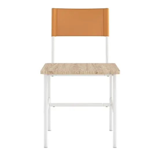 2pk Boulevard Caf&eacute; Dining Chairs Metal and Faux Leather - Sauder image {8}