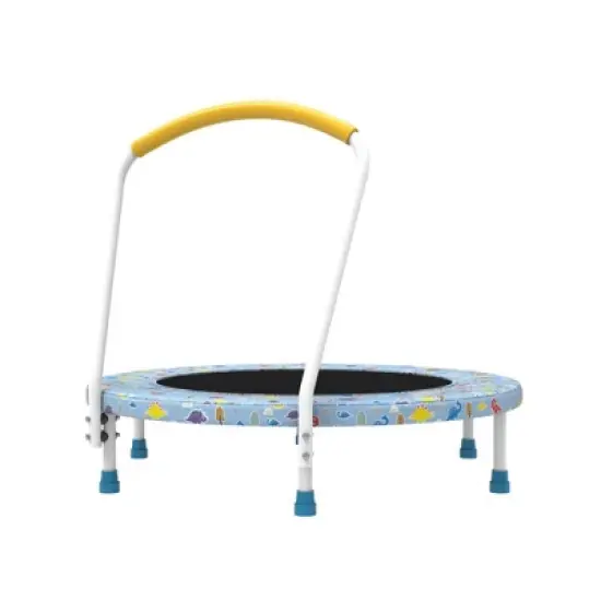 Jump Into Fun 36" Mini Indoor Quiet Kids Trampoline With Safety And Durable Steel Frame Recreational Trampoline For Fitness Workout Exercise image {4}