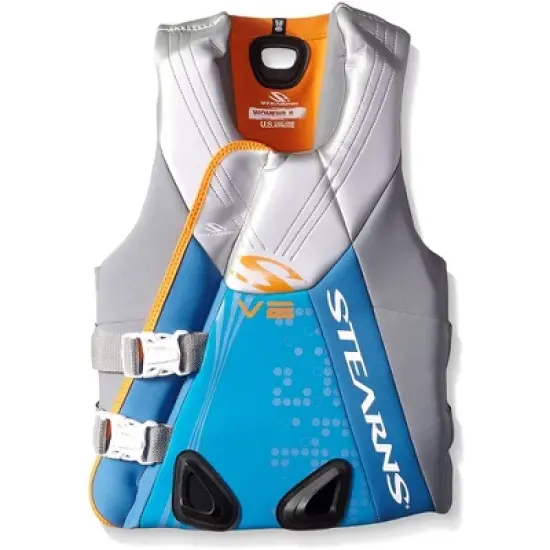 Sevylor Colorado 2 Person Inflatable Kayak w/Adjustable Seats, Green & Stearns Women's V2 Series Neoprene V-Flex Life Jacket Vest, Blue, Large image {1}