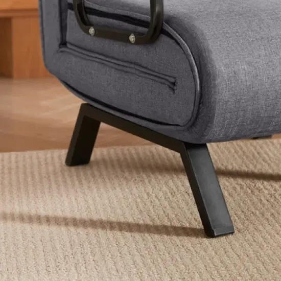 Folding Chair Bed, Comfy Convertible Sleeper Sofa, 5 in 1 Folding Bed with 5-Position Adjustable Backrest & Pillow, Floor Single Chairs image {12}