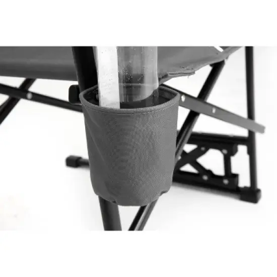 Gulches Outdoor Portable Chairs - Freestyle Rocker Folding Chair with Comfortable Backrest, Grey image {12}