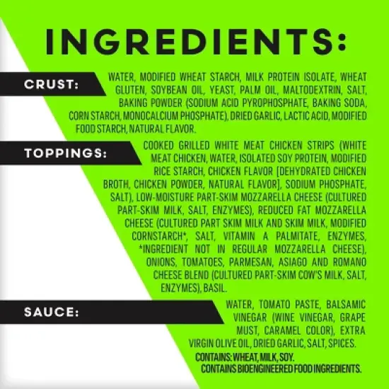 Vital Pursuit Frozen High Protein Chicken Mozzarella Thin Crust Pizza - 6oz image {5}