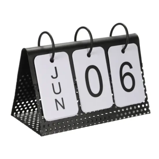 Unique Bargains Vintage Wood Desk Flip Calendar 1 Pc image {6}