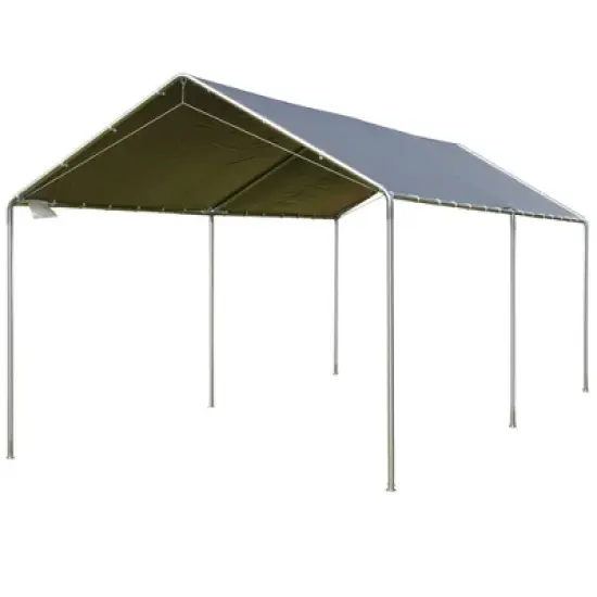 Outsunny 10'x20' Carport Heavy Duty Galvanized Car Canopy with Included Anchor Kit, 3 Reinforced Steel Cables image {7}
