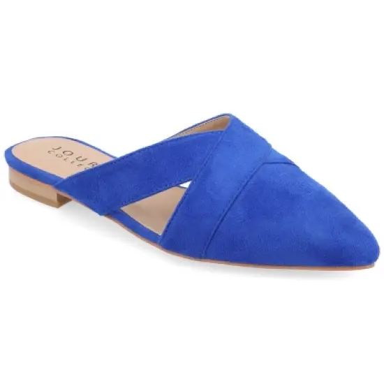 Journee Collection Womens Gerda Slip On Almond Toe Mules Flats image {10}