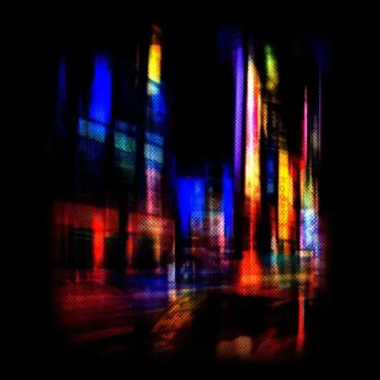 Junior's Design By Humans city at night By hkartist T-Shirt image {1}