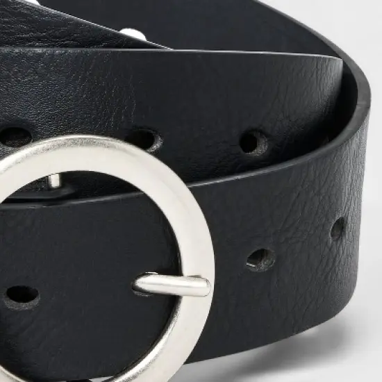 Women's Leather Belt - Ava & Viv&trade; Black image {2}