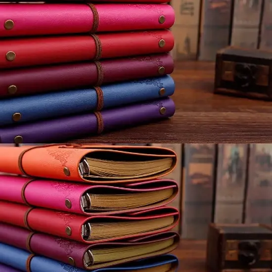 Skirts Beauty Hand Account Book Diary Book Retro Notepad, Cover color:Large Lake Blue image {4}