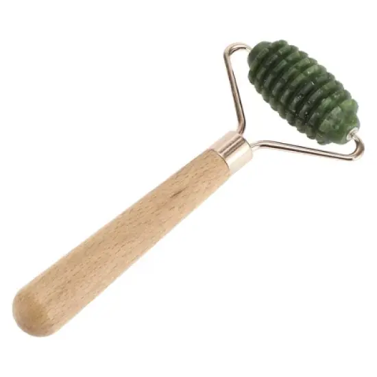 Unique Bargains Portable Single Thorn Head Facial Roller Deep Green 1 Pc image {3}