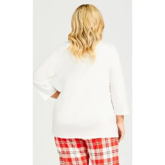Women's Plus Size Robin Sleep Top - cream | AVENUE image {2}