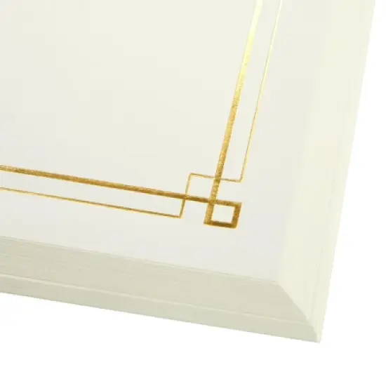 Sustainable Greetings 48 Pack Gold Foiled Blank Certificate Sheets, 2024 Graduation Diploma Award Papers for Printer, Ivory, 8.5 x 11 in image {7}