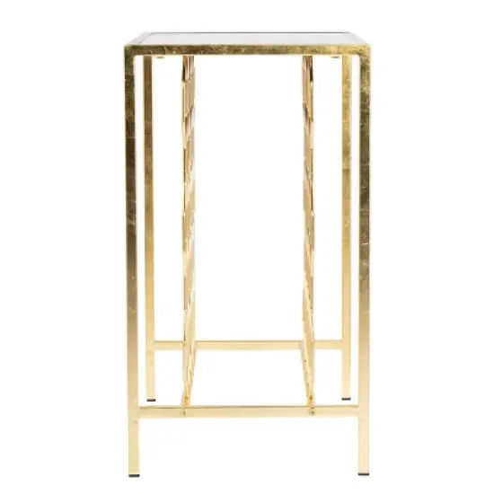 Venwynn Wine Storage Side Table Gold/Gray - Aiden Lane image {6}