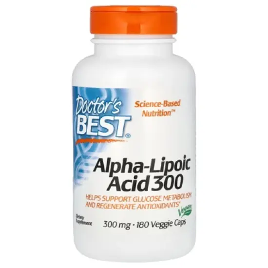 Doctor's Best Alpha-Lipoic Acid 300, 300 mg, 180 Veggie Caps image {3}