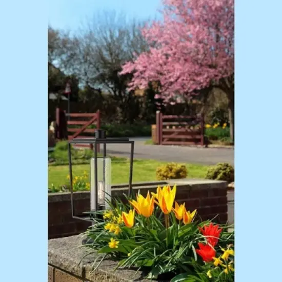 Sheridan Outdoor Pier Mounted Fixture - Black Steel, 1-Light, Dimmable, Wet Rated, 100W image {3}