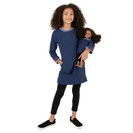Leveret Girls and Doll Matching Sweatshirt Tunic Dress image {7}