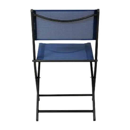Flash Furniture Brazos Set of 2 Commercial Grade Indoor/Outdoor Folding Chairs with Flex Comfort Material Backs and Seats and Metal Frames image {3}