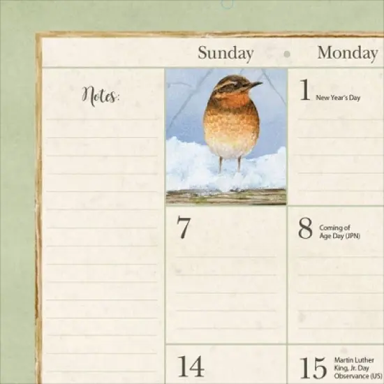 Lang 2024 Desktop Calendar 22"x17" Birds in the Garden image {2}
