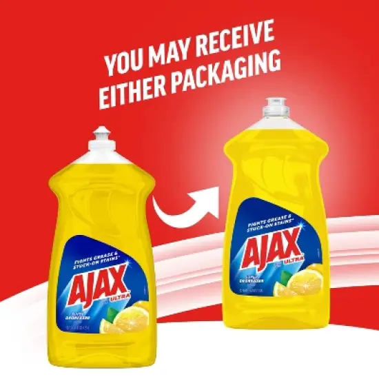 Ajax Ultra Lemon Super Degreaser Dishwashing Liquid Dish Soap image {1}