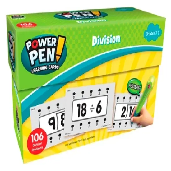 Teacher Created Resources Power Pen Learning Cards, Division, Grades 3 to 5 image {1}