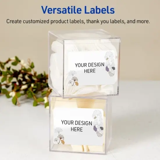 Avery Rectangle Shipping Labels, Floral Design, 2" x 3", 80ct image {5}