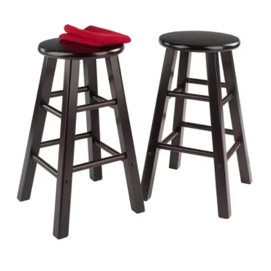 24" 2pc Element Counter Height Barstools - Winsome image {7}