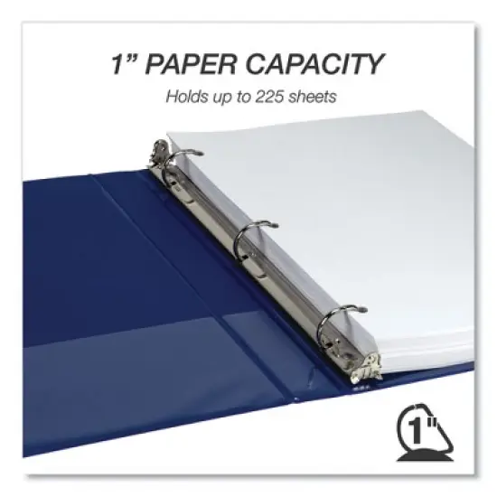 Samsill Durable D-Ring View Binders, 3 Rings, 1" Capacity, 11 x 8.5, Blueberry/Blue Coconut/Dragonfruit/Purple, 4/Pack image {3}