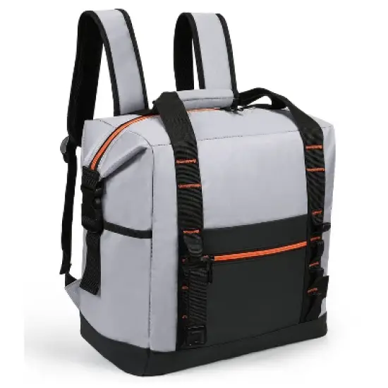 Tirrinia 36 Cans Backpack Coolers, Soft Sided Cooler with Front Ziiper Pockets and Side Pockets, Camping Essentials image {9}
