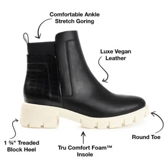 Journee Collection Womens Jeeva Tru Comfort Foam Inside Zip Block Heel Booties image {7}