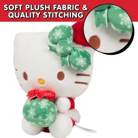 Hello Kitty and Friends 8" Hello Kitty Plush - Officially Licensed Sanrio Holiday Merchandise - Collectible Stuffed Animal - Gift for Kids image {3}