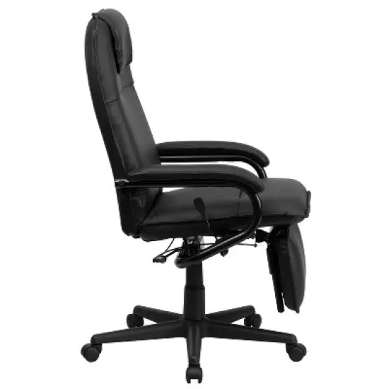 Flash Furniture High Back LeatherSoft Executive Reclining Ergonomic Swivel Office Chair with Arms image {9}