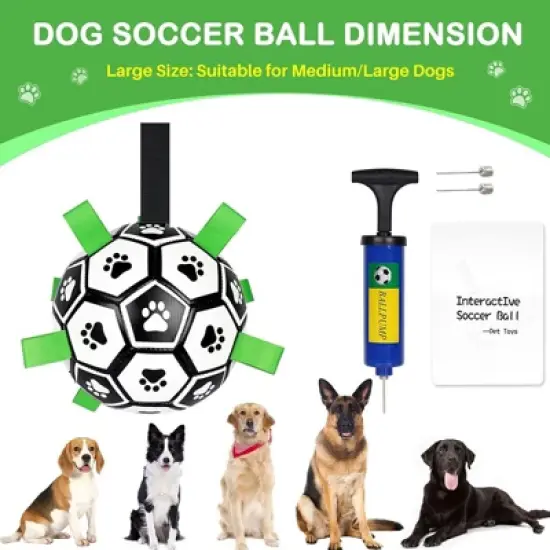 Soccer Design Pet Toy With Straps For Dogs To Chew On. Used For Training, Playing, Teeth Cleaning, And Interactive Retrieval. Suitable for Dogs image {4}