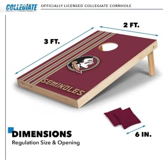 NCAA Florida State Seminoles 2'x3' Wood Cornhole Set image {5}