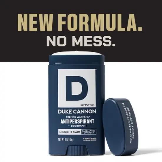 Duke Cannon Supply Co. Trench Warfare Men's Solid Antiperspirant & Deodorant Stick Midnight Swim - 3oz image {2}