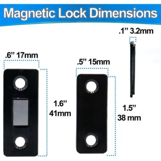 5 Star Super Deals Magnetic Cabinet Locks 4 Pack &ndash; Ultra-Thin, No-Drill Adhesive & Screw-On Childproof Safety Latches for Cabinets & Drawers image {3}