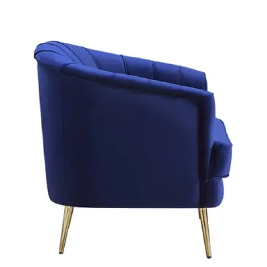78" Eivor Sofa Blue Velvet - Acme Furniture image {4}
