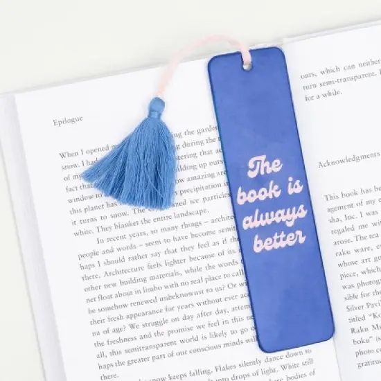 Book was better 2pk Faux Leather Double Sided Bookmark image {2}