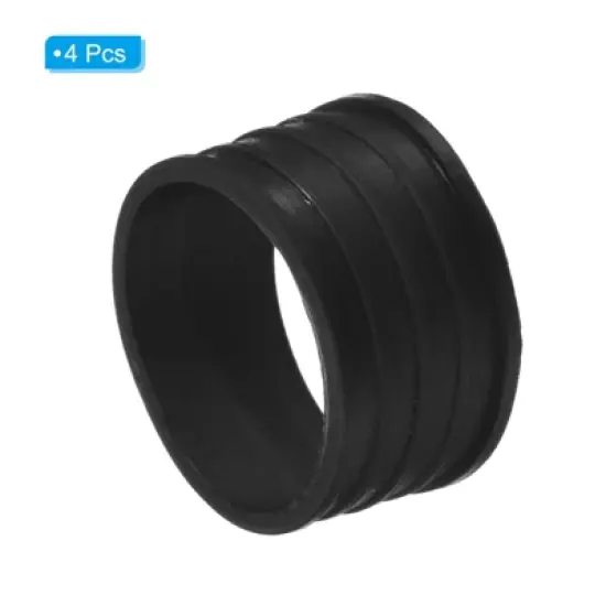 Unique Bargains Silicone Non-Slip Wear-Resistant Tennis Badminton Racket Handle Grip Rings 4 Pcs image {2}