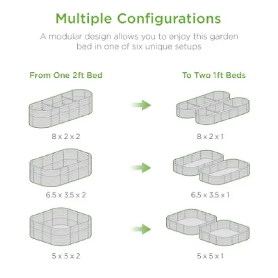 Best Choice Products 8x2x2ft Metal Raised Garden Bed, Oval Outdoor Planter Box w/ 4 Support Bars image {2}