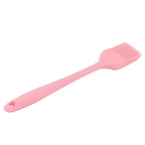 Unique Bargains Outdoor Kitchen Silicone Pastry BBQ Grill Roast Basting Oil Brush Pink image {3}